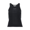 logo print ribbed tank top