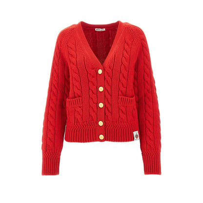 BALLY 40 merino wool cable knit cardigan