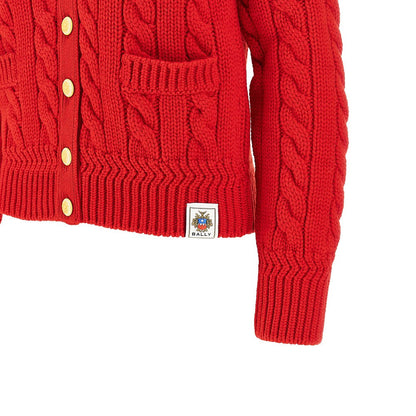 BALLY 40 merino wool cable knit cardigan