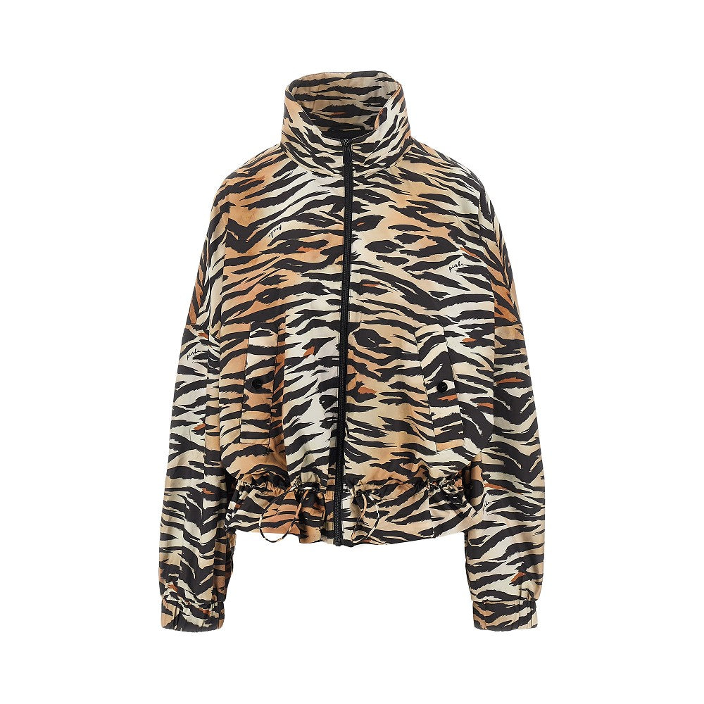 PINKO XS animalier print technical canvas jacket