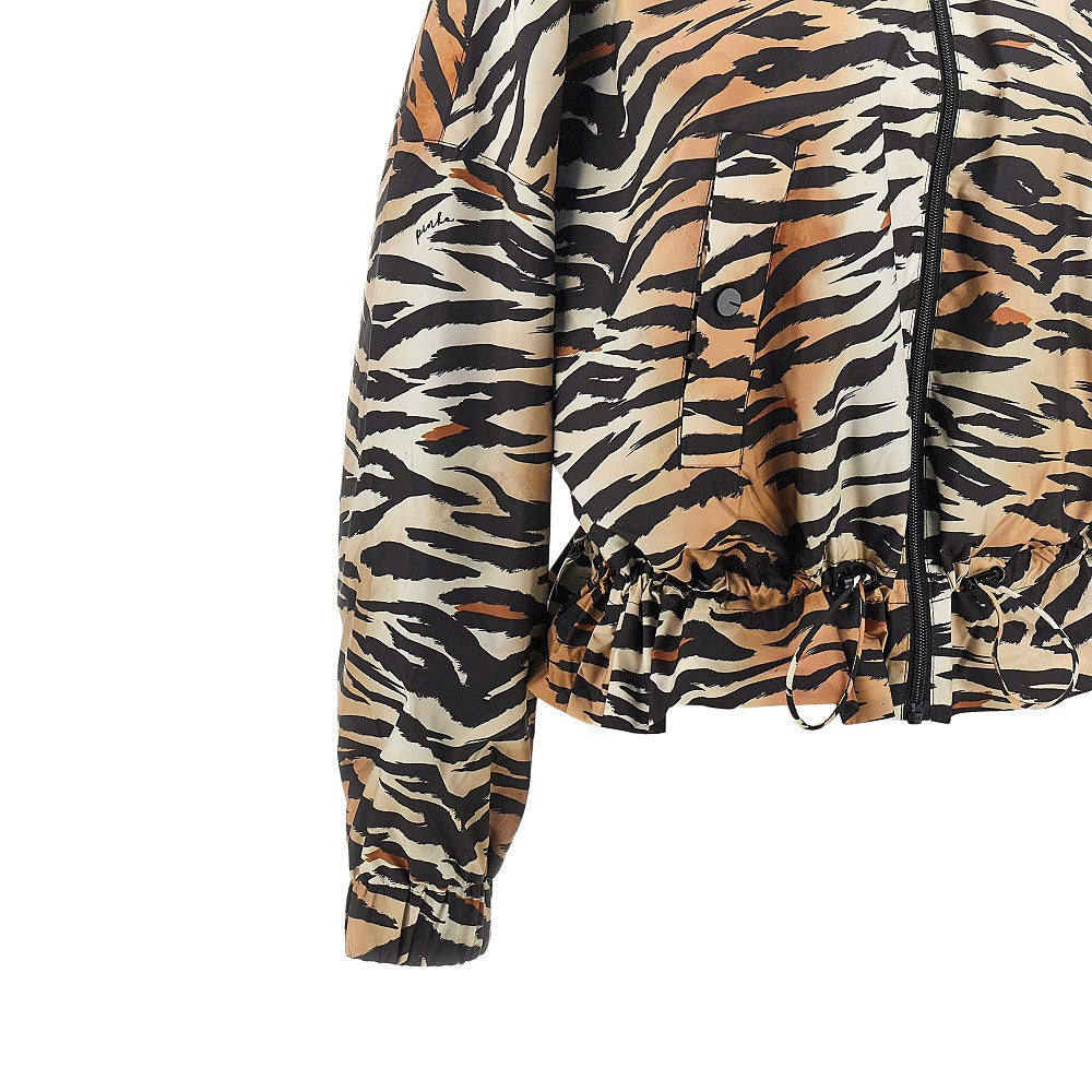 PINKO XS animalier print technical canvas jacket