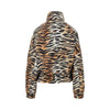 animalier print technical canvas jacket