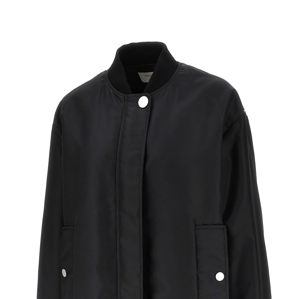 SPORTMAX 44 padded nylon oversized bomber jacket