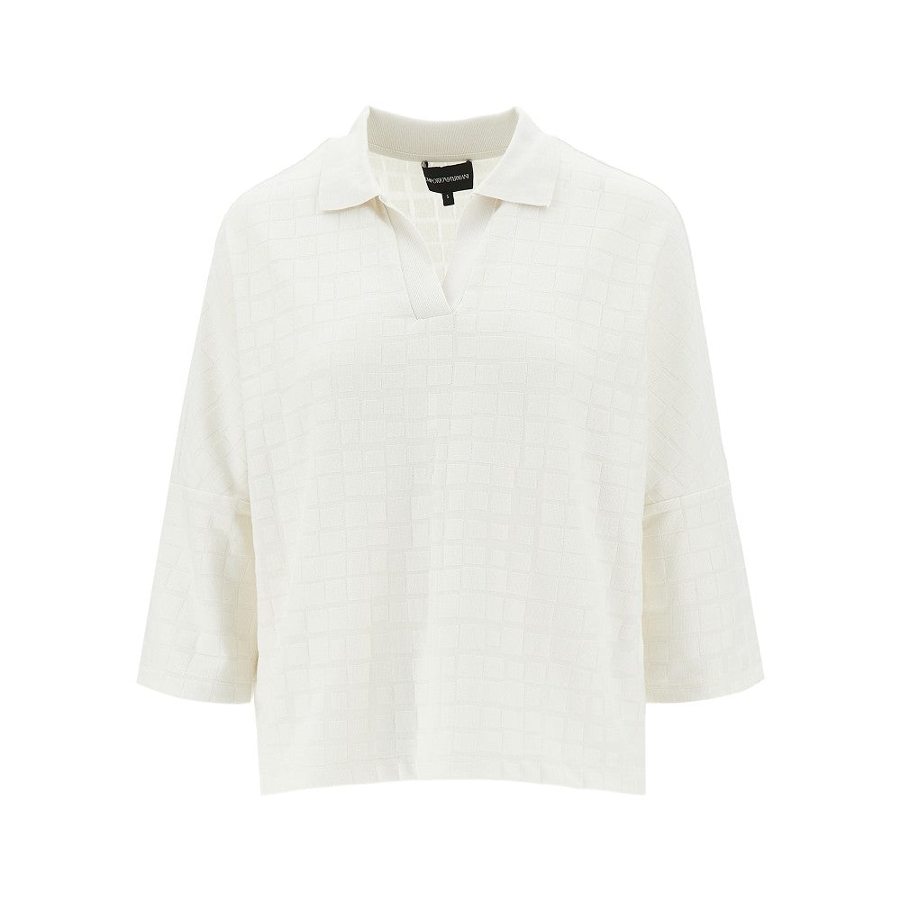 EMPORIO ARMANI S jacquard knit polo shirt