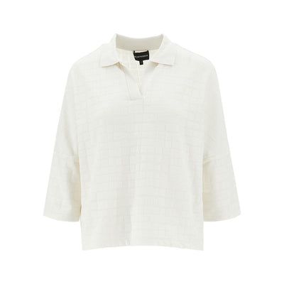 jacquard knit polo shirt