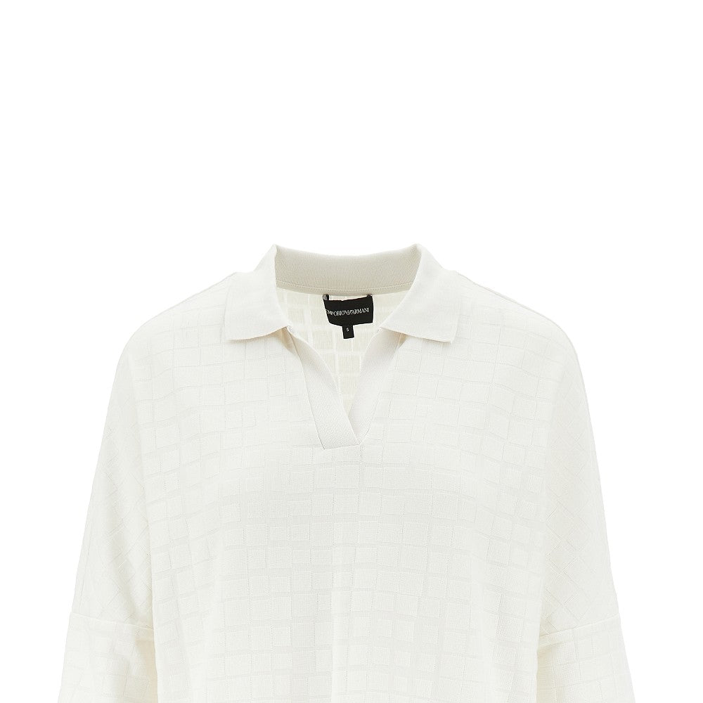 EMPORIO ARMANI S jacquard knit polo shirt