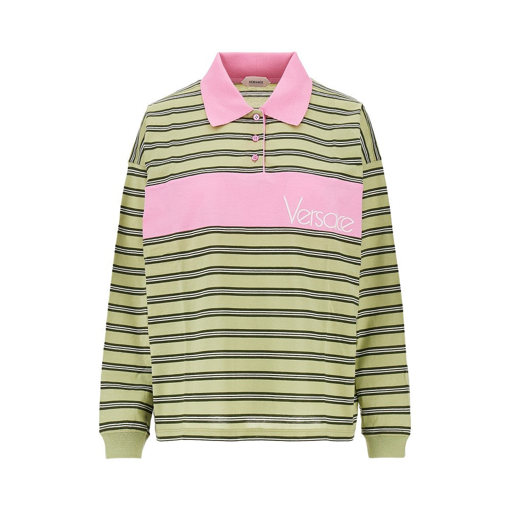 VERSACE 40 jersey polo shirt with logo embroidery
