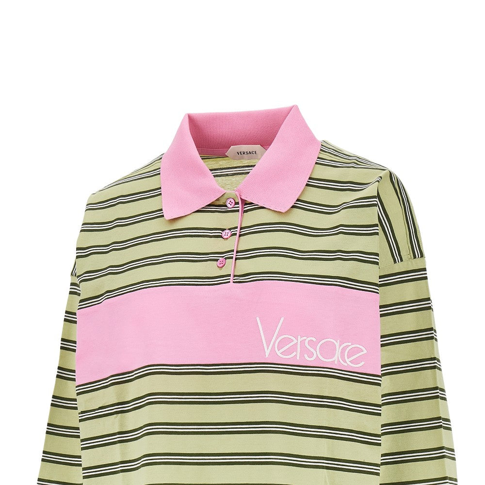 VERSACE 40 jersey polo shirt with logo embroidery