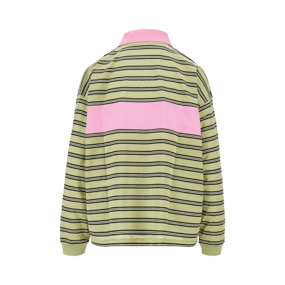 jersey polo shirt with logo embroidery