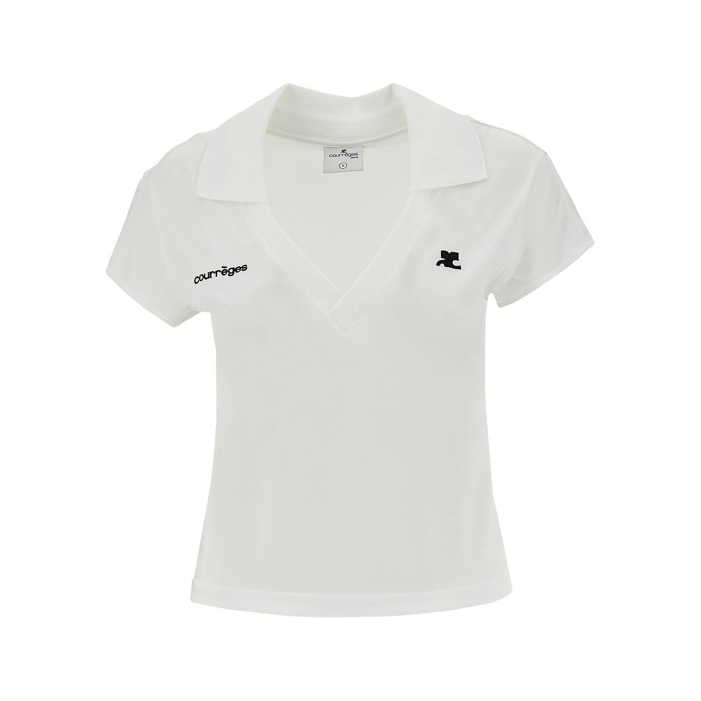 COURREGES S technical jersey sports polo shirt