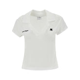 COURREGES S technical jersey sports polo shirt