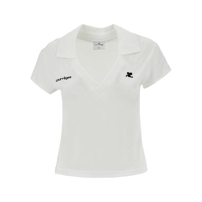COURREGES S technical jersey sports polo shirt
