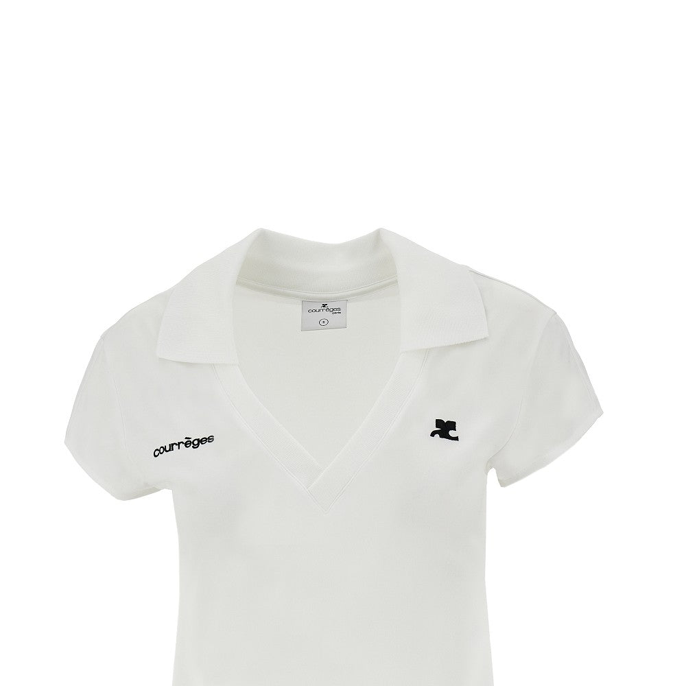 COURREGES S technical jersey sports polo shirt