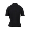 ribbed knit polo shirt