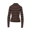 knitted polo shirt with striped motif