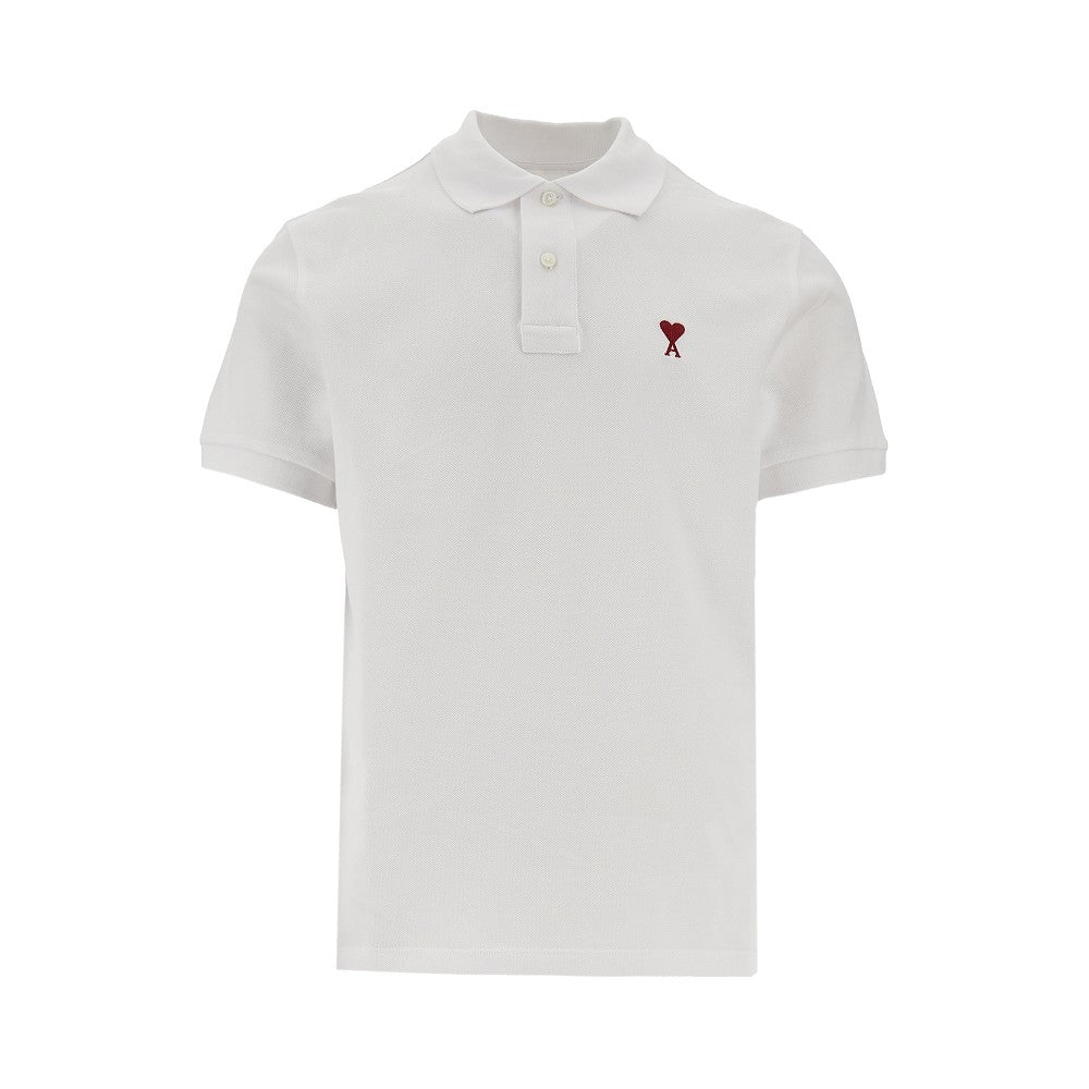 AMI S ami de coeur embroidery polo shirt