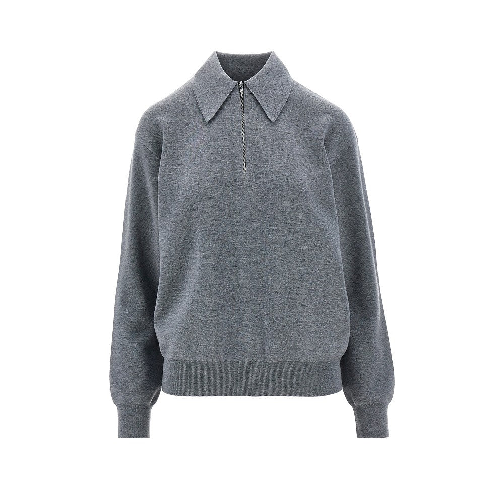 PHOEBE PHILO XS half-zip wool sweater