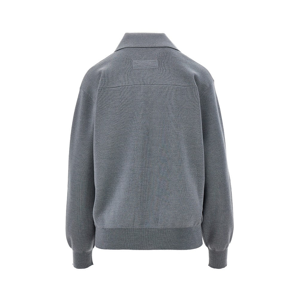 half-zip wool sweater