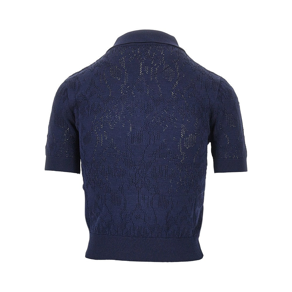 esibizionista capsule knit cropped polo shirt