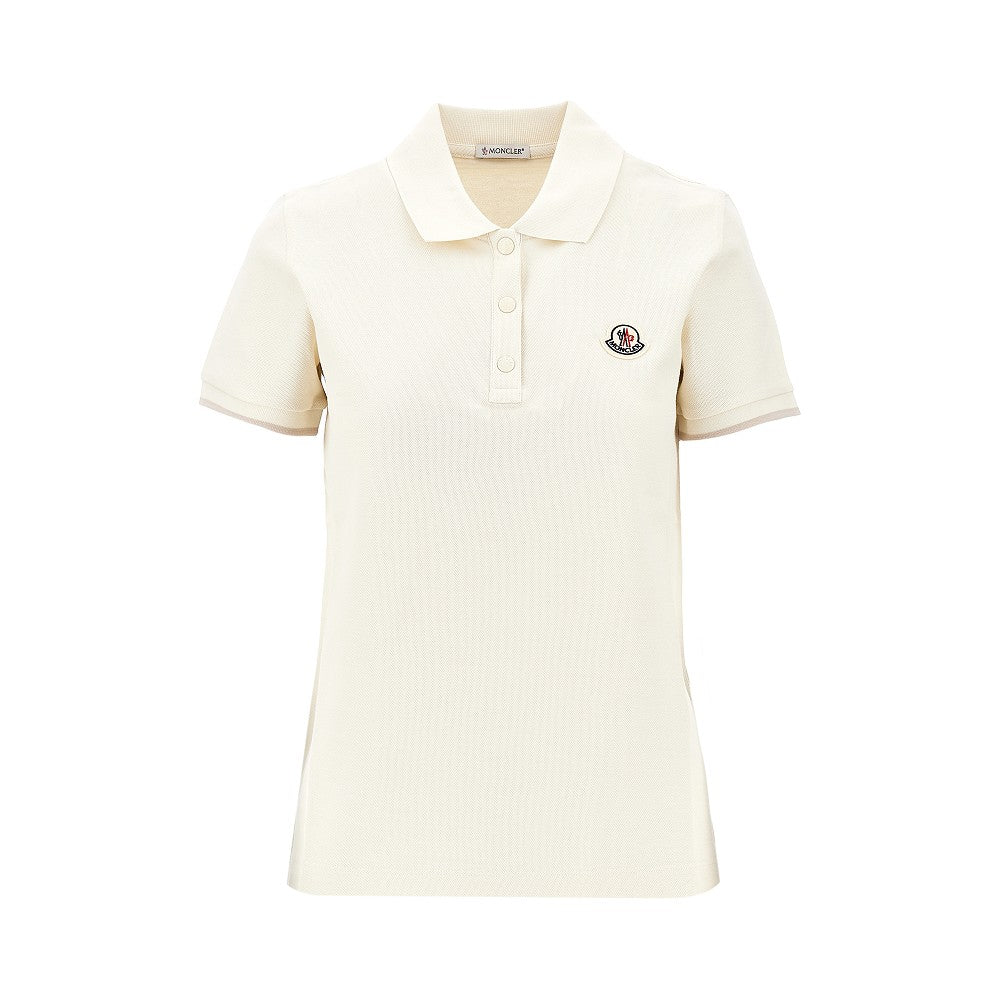 piquet polo shirt with logo patch
