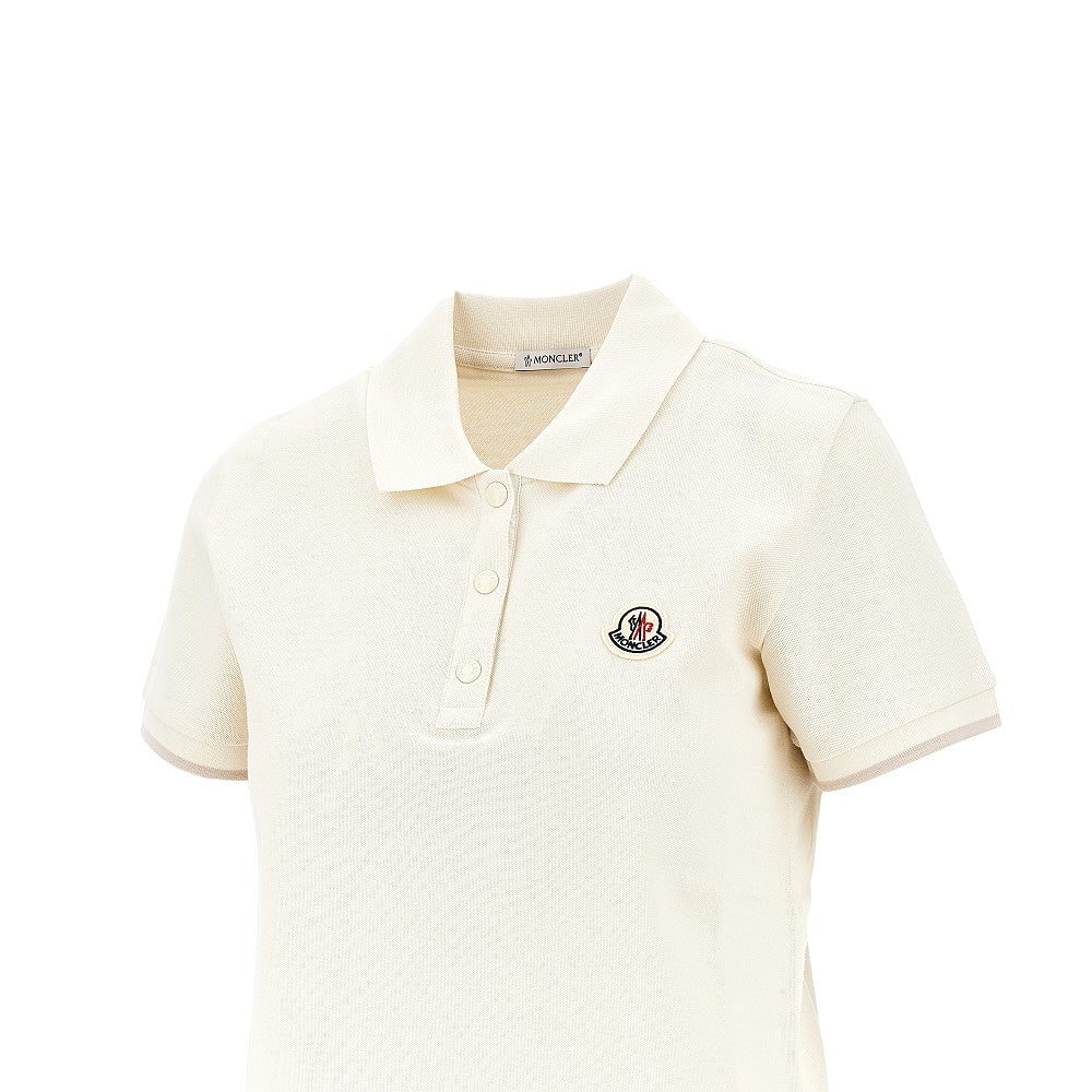 piquet polo shirt with logo patch