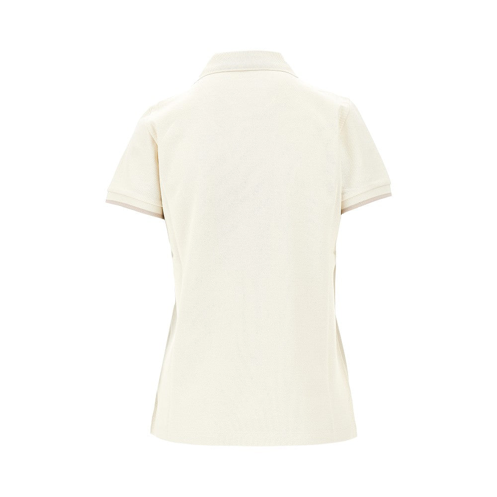 piquet polo shirt with logo patch
