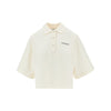 logo embroidery oversized boxy fit polo shirt