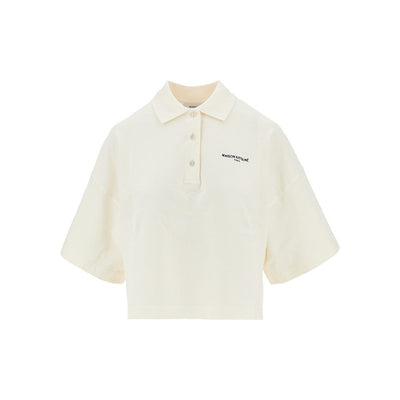 logo embroidery oversized boxy fit polo shirt