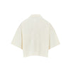logo embroidery oversized boxy fit polo shirt