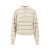 cashmere polo shirt with striped motif