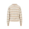 cashmere polo shirt with striped motif