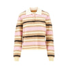 striped cashmere polo shirt