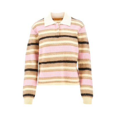 striped cashmere polo shirt