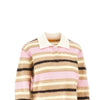 striped cashmere polo shirt