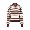 collegiate striped cashmere polo shirt