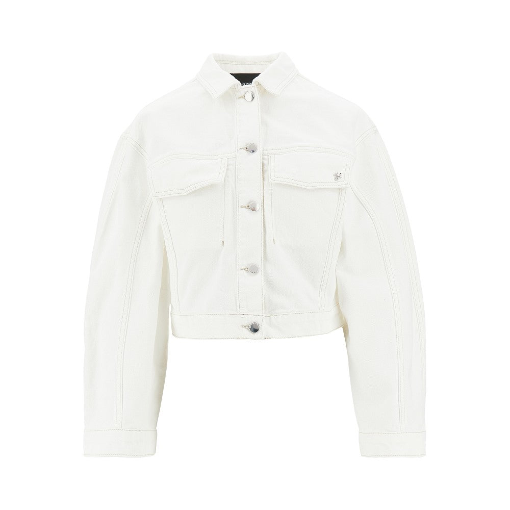 EMPORIO ARMANI 40 cropped denim jacket