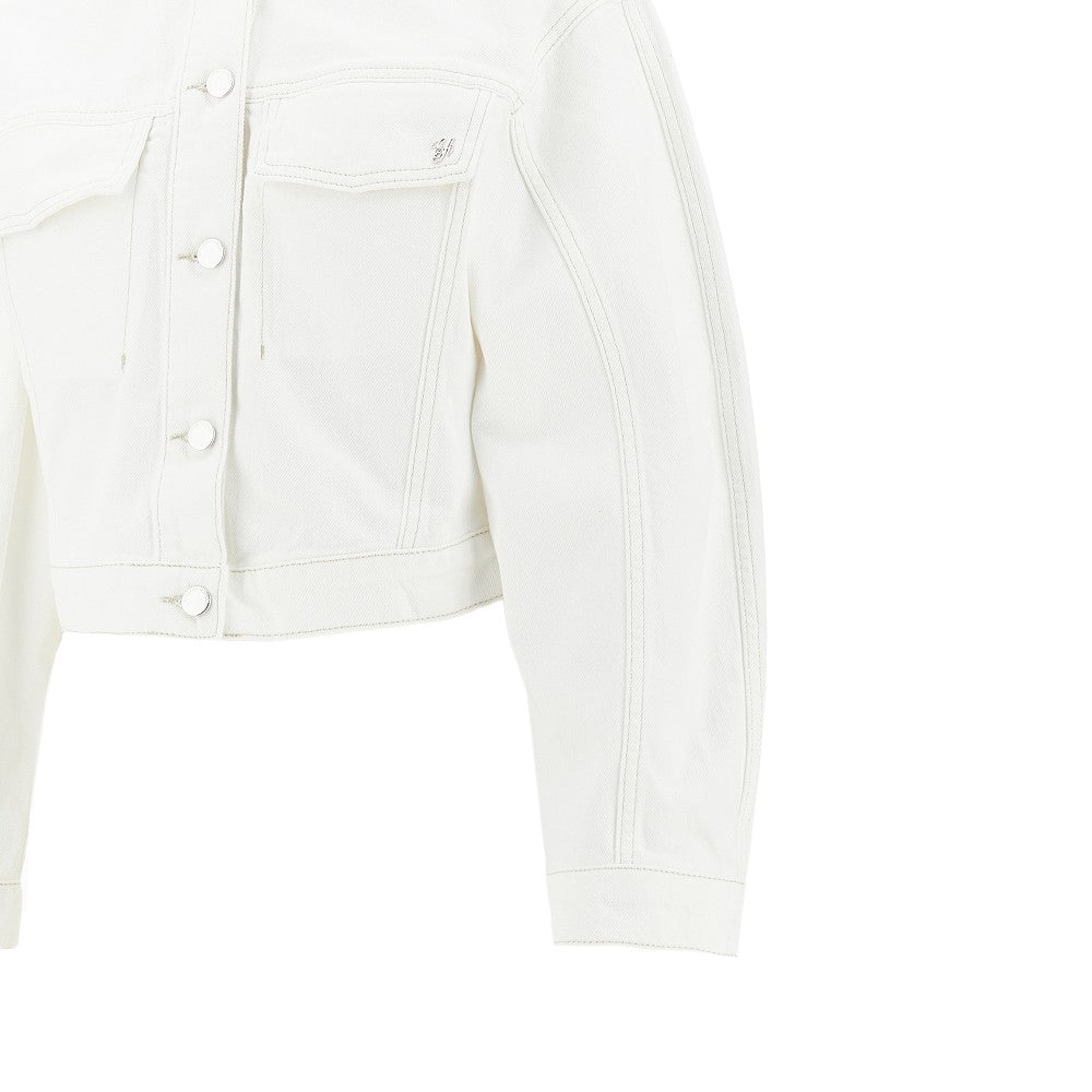 EMPORIO ARMANI 44 cropped denim jacket