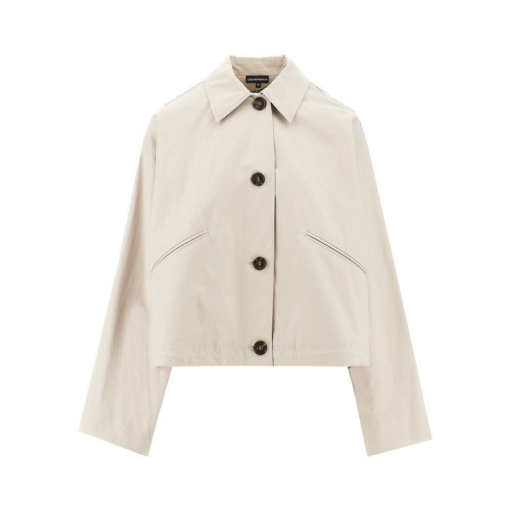 EMPORIO ARMANI 44 cotton gabardine blouson jacket