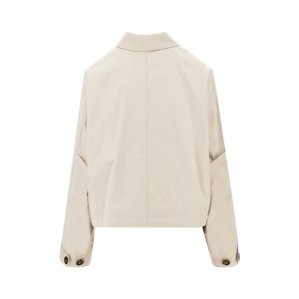 cotton gabardine blouson jacket