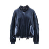 chenille blouson jacket with gathered neck