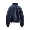 chenille blouson jacket with gathered neck