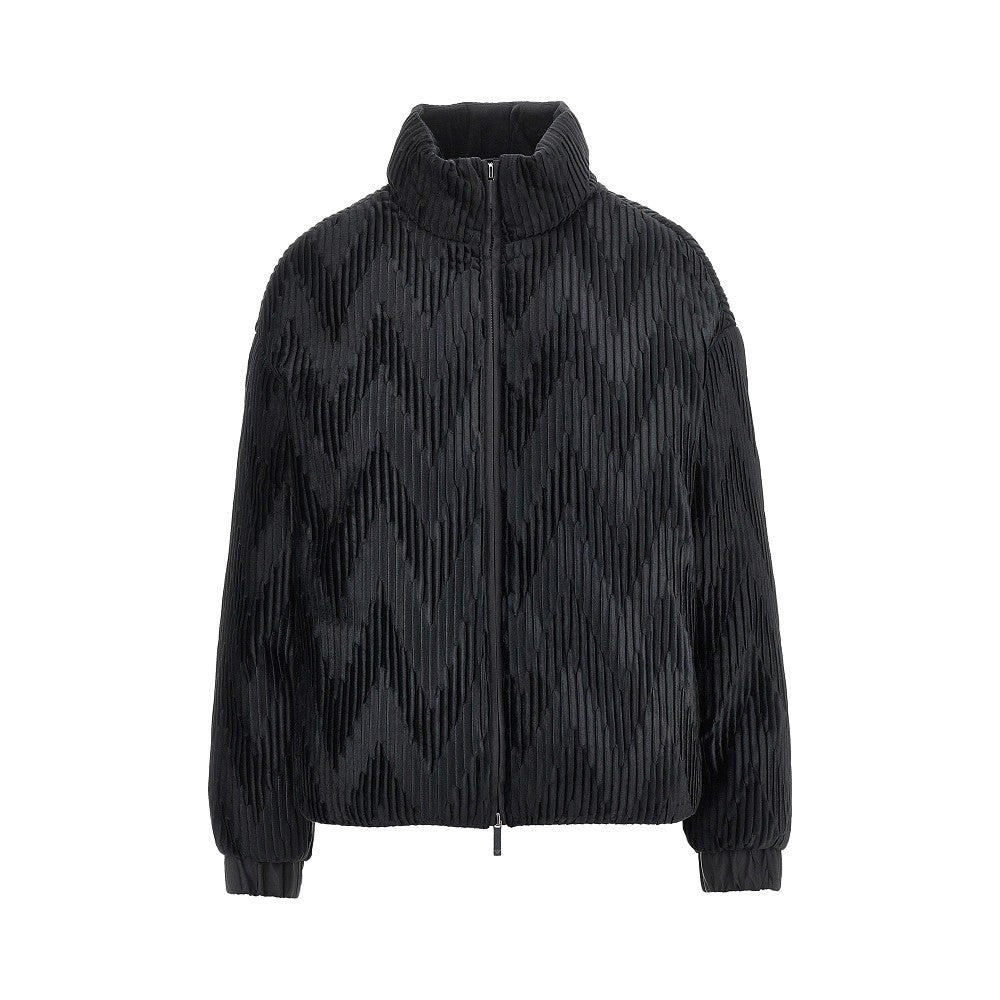pleated satin down jacket