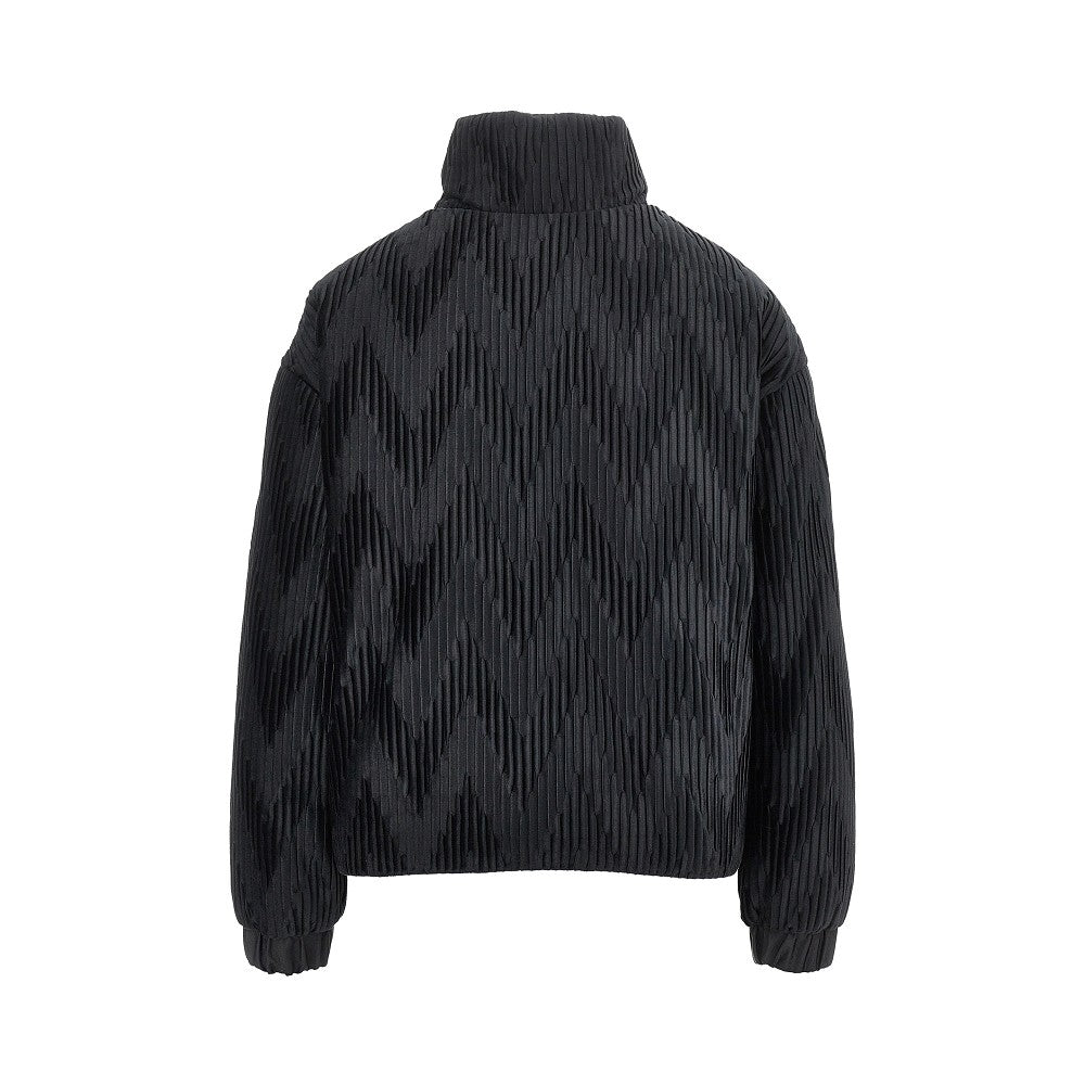 pleated satin down jacket