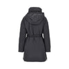 down parka coat with belt