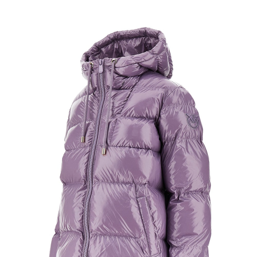 PINKO 42 glossy coated nylon down jacket