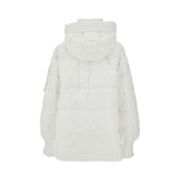 PINKO XS a-line down jacket with logo patch