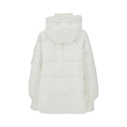 PINKO XS a-line down jacket with logo patch