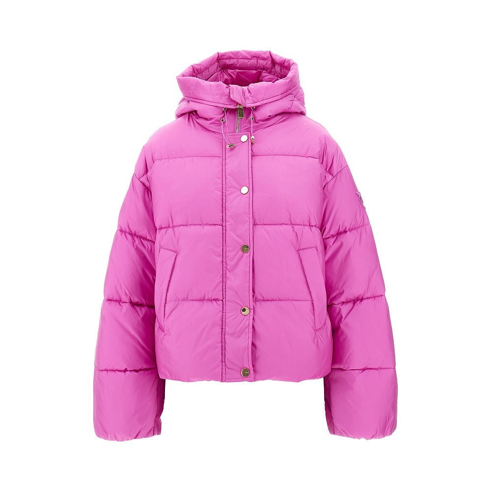 PINKO XS hooded nylon down jacket