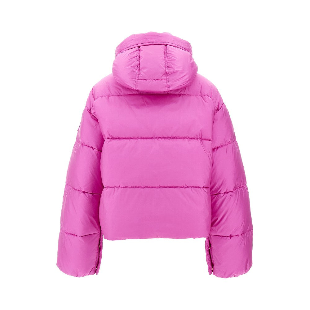 PINKO XS hooded nylon down jacket