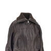washed leather bomber jacket